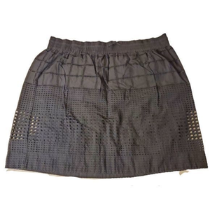 Tommy Bahama Women's Solid Black Cotton Eyelet Lace Pull On Mini Skirt‎ Small